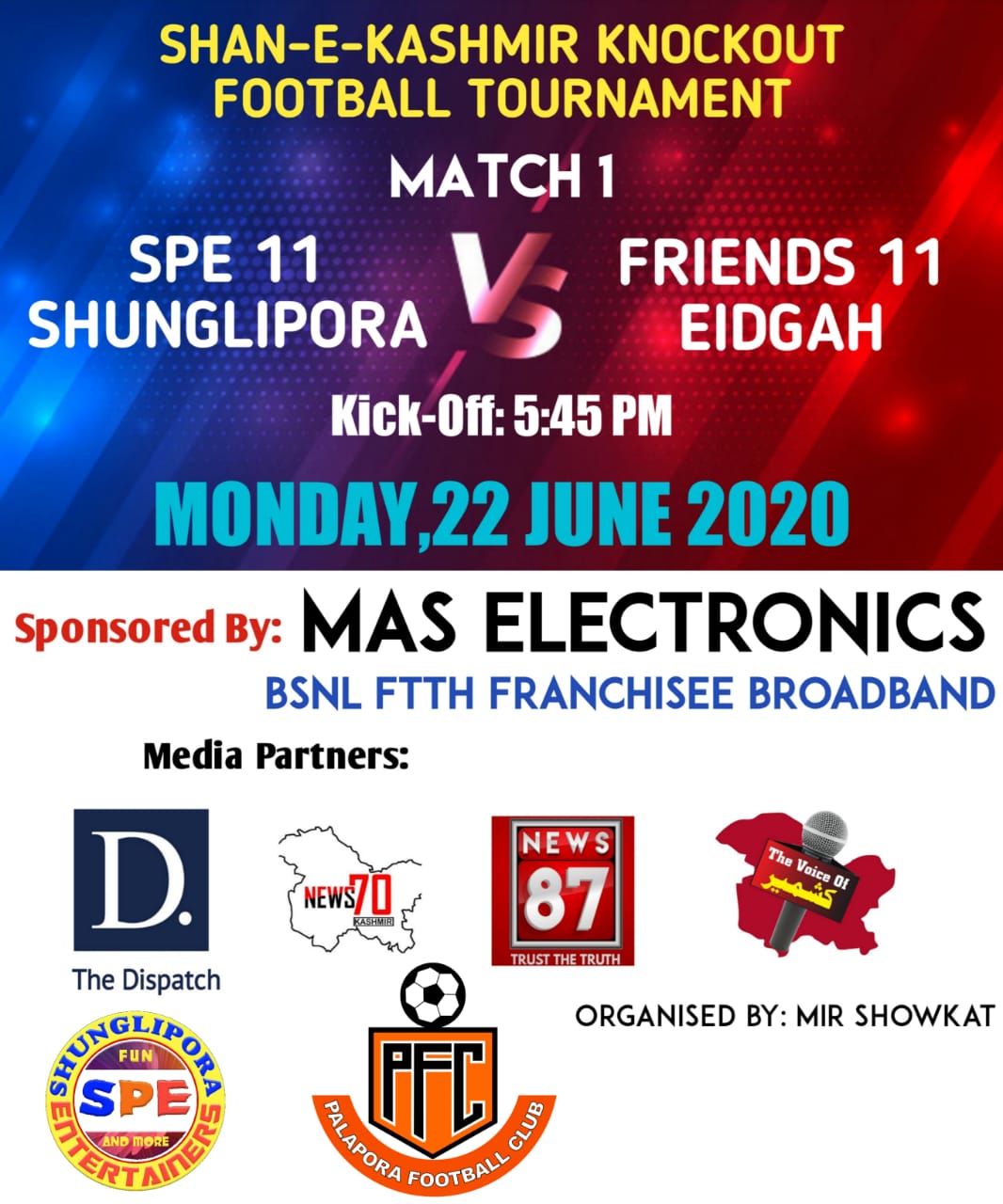 SHAN-E-KASHMIR KNOCKOUT FOOTBALL TOURNAMENT