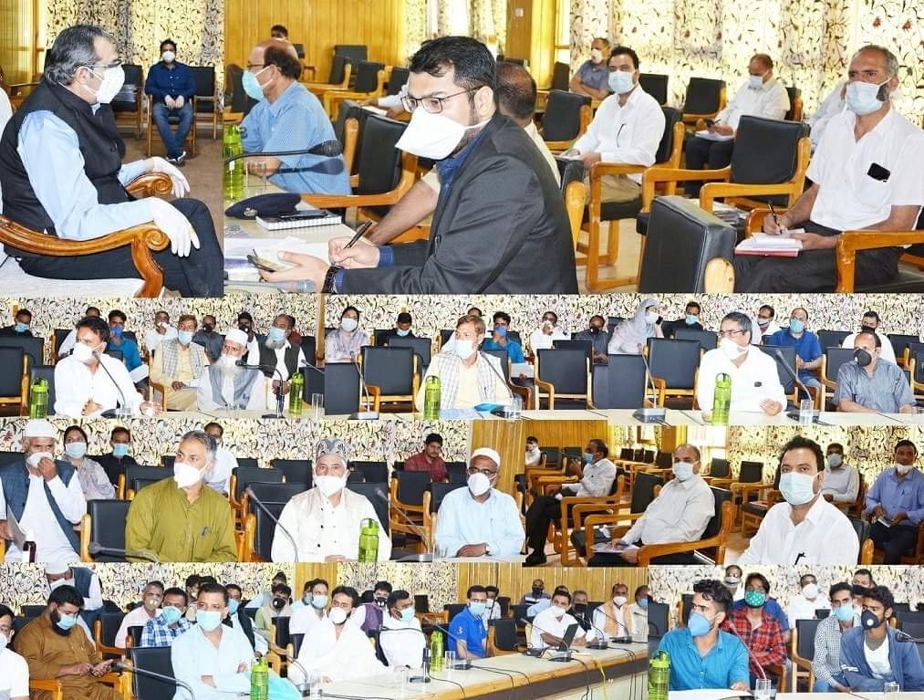 Advisor Baseer Khan meets several deputations at Shopian