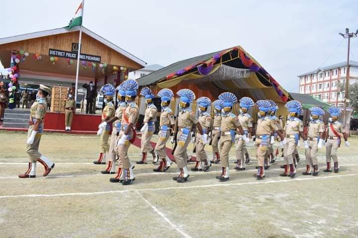 Full dress rehearsal was held at DPL Pulwama in connection with the forthcoming Independence Day-2020 celebration