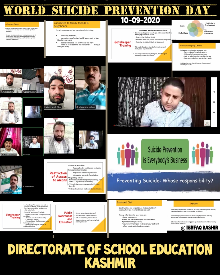 DSEK conducts webinar on ‘World Suicide Prevention Day’