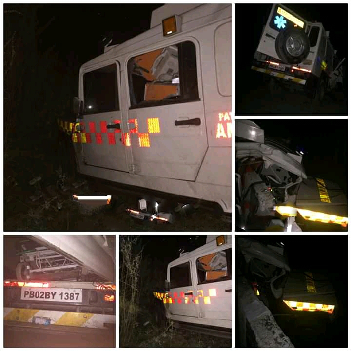 Two sisters dead, two injured after ambulance turns turtle in Qazigund