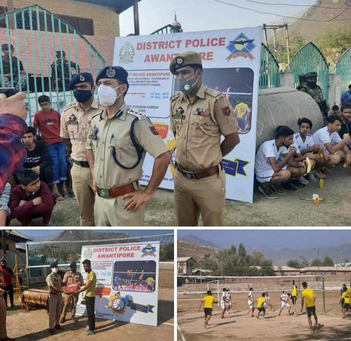 Awantipora Police inaugurates Volleyball tournament at Khrew