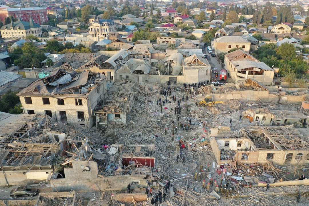 At least 13 people have been killed including two children and 52 more wounded in the Armenian attack on Azerbaijan’s second-largest city, Ganja.
