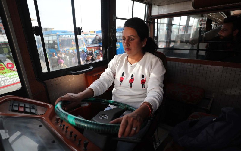 Meet Pooja Devi, J-K’s first female bus driver