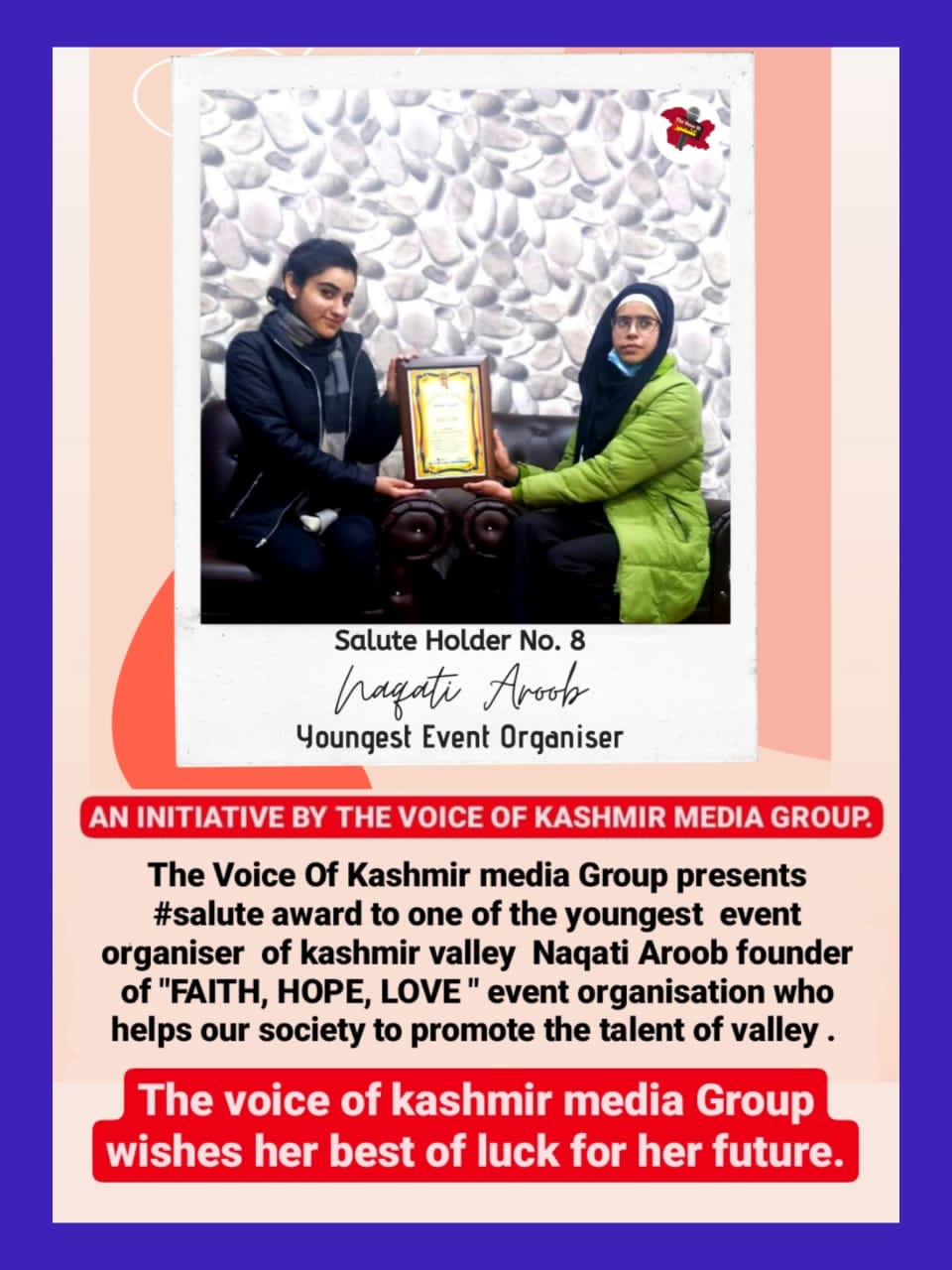AN INITIATIVE BY THE VOICE OF KASHMIR MEDIA GROUP .