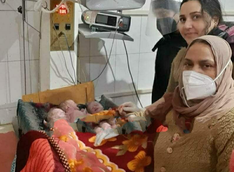 Woman gives birth to triplets in North Kashmir