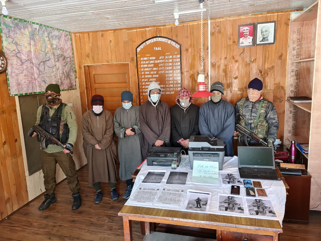 05 PERSONS ARRESTED IN PASTING OF THREAT POSTERS IN AWANTIPORA.