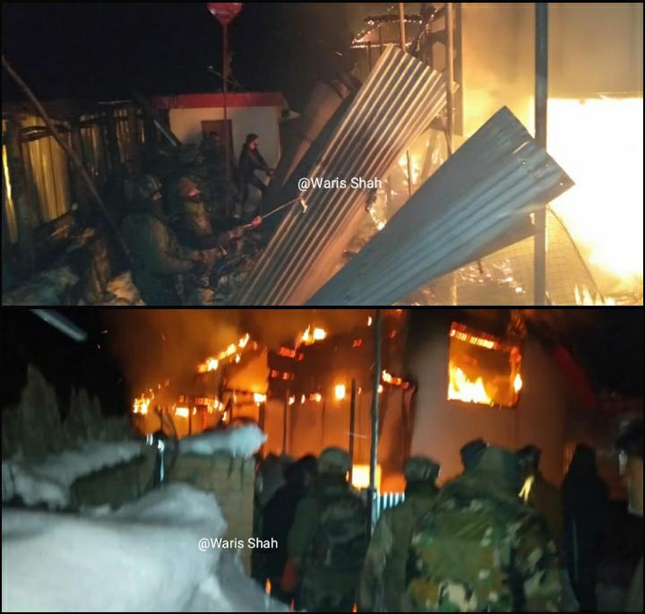 Residential House gutted in fire mishap at Phrimoo Kokernag.