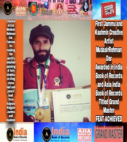 Meet Mudasir Rehman: First creative artist from Kashmir to feature in Asia, India book of records