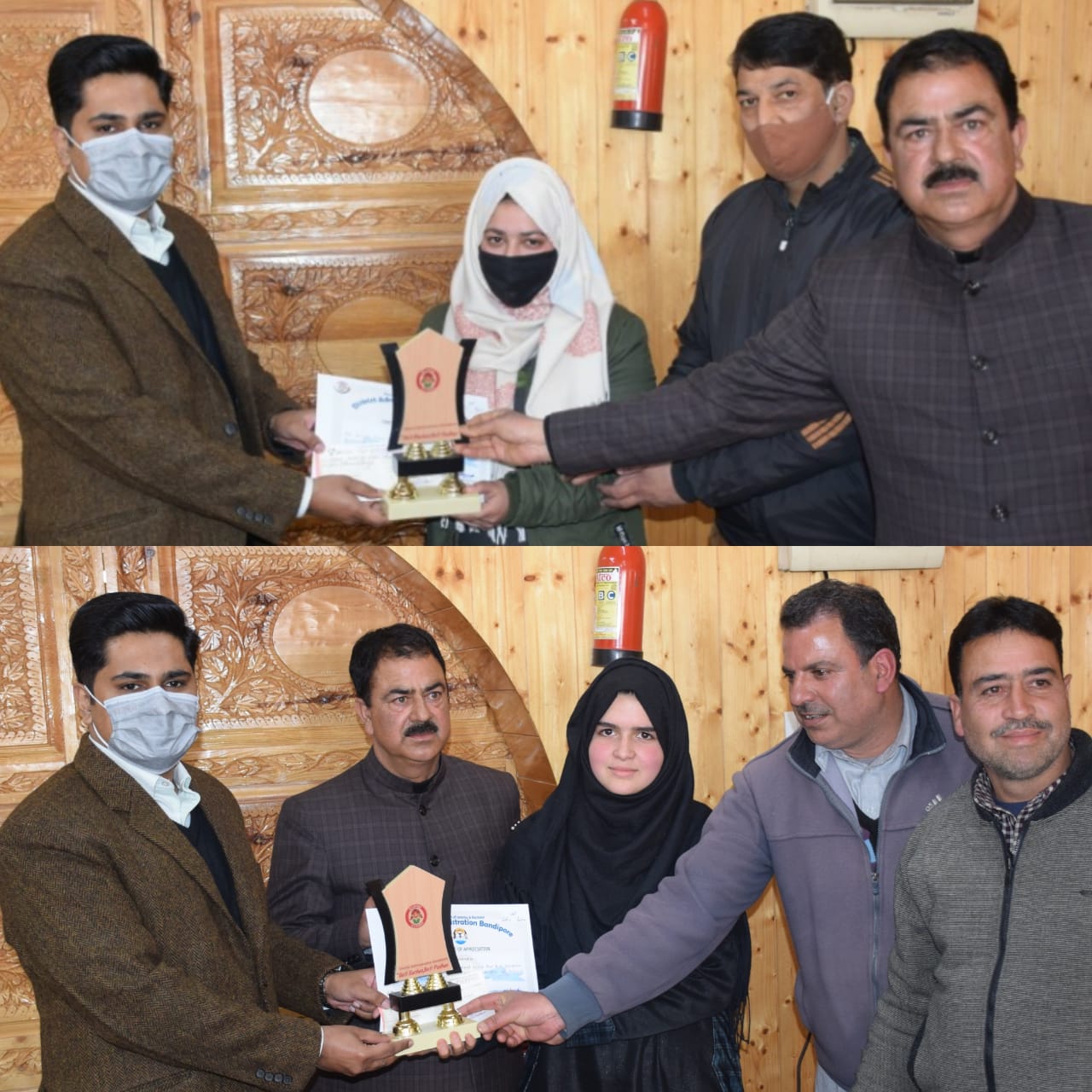 DC Bandipora felicitated Class 10th toppers
