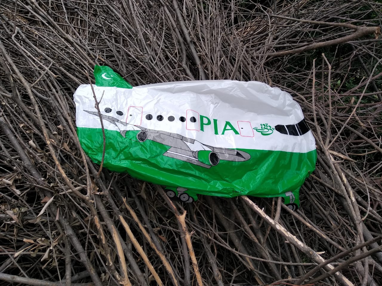 Airplane-shaped balloon with PIA written on it found in Poonch