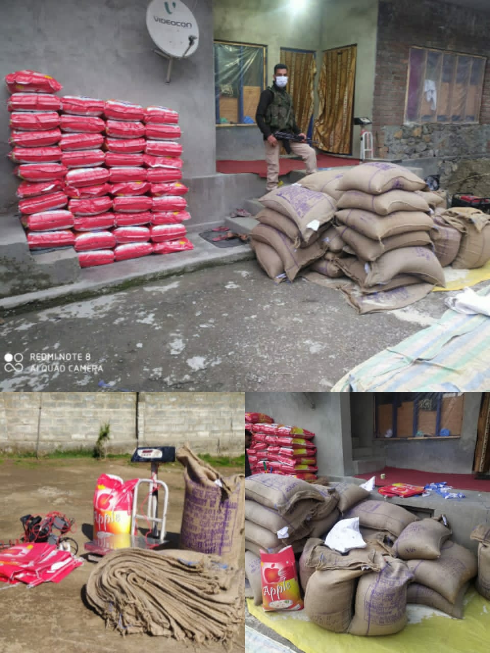 Bandipora Police foiled black marketing of Govt rice repacked as Apple Brand, seizes 26 quintals of illegally procured PDS rice.Case FIR registered.