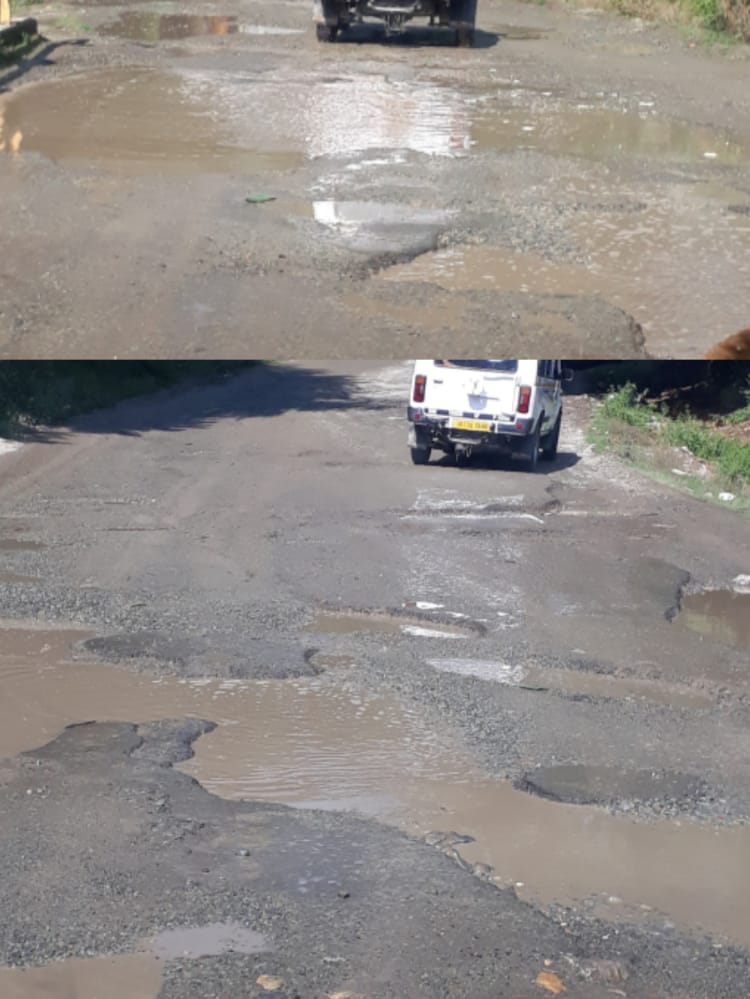 Achabal- Chittergul road of Anantnag in dilapidated Condition