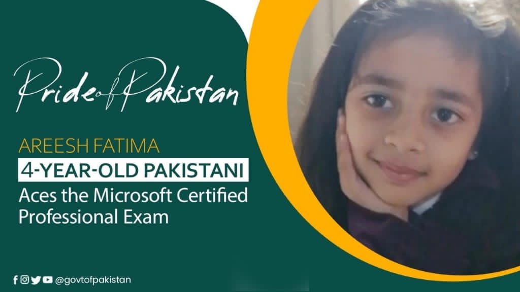 4-year-old Pak girl becomes youngest Microsoft professional
