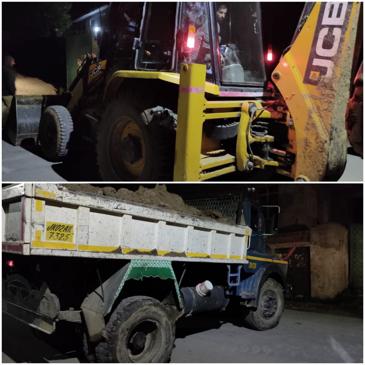 Police arrest duo for illegal soil cutting, seize JCB, Tipper