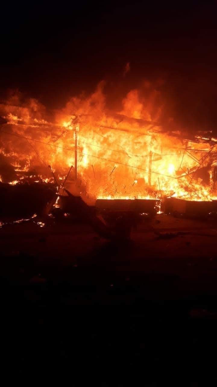 Ongoing Blaze Guts 20 Vegetable Carts in ‘Sabzi Market’ Handwara