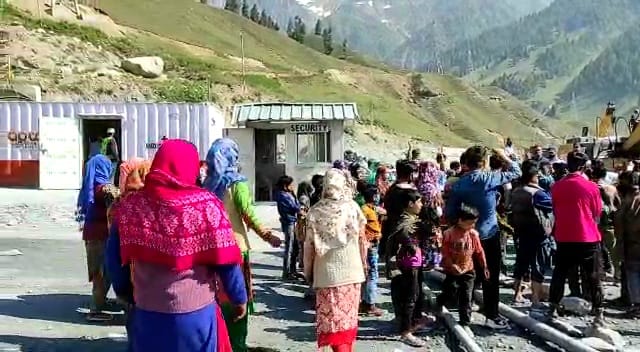 Protest: Z-Morh Tunnel comes at a cost, locals suffer demand compensation