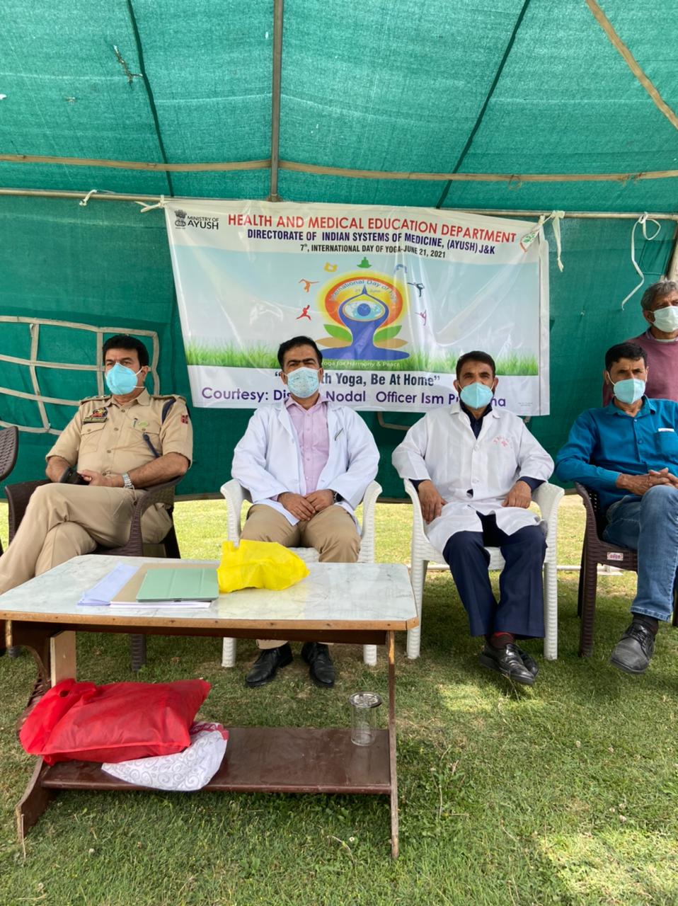 ISM (AYUSH) department Pulwama organised Yoga cum Immunity boosting awareness camp in DPL Pulwama . 