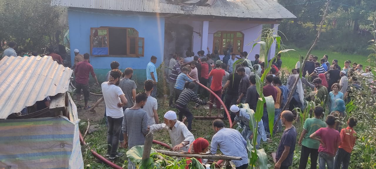 18 apple trees, residential house damaged in Tangmarg fire incident