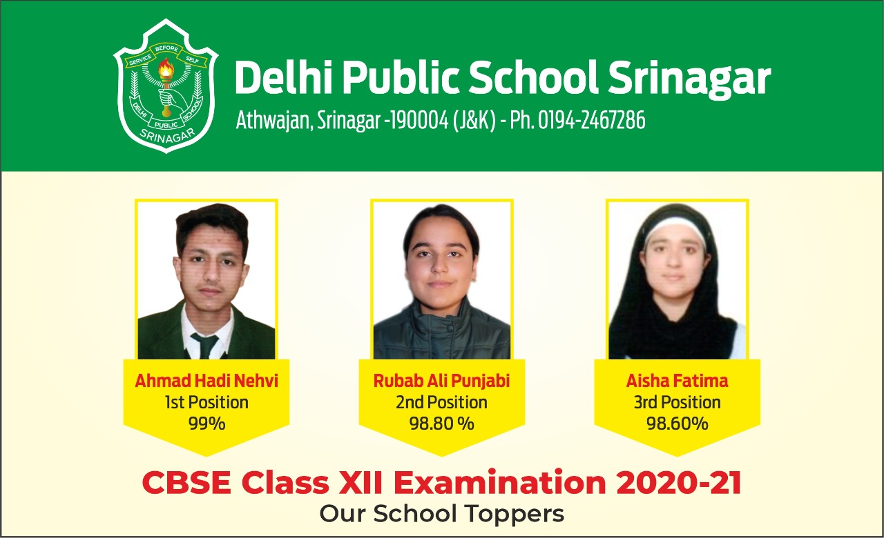 DPS Srinagar records 100 % results in CBSE Class XII exam