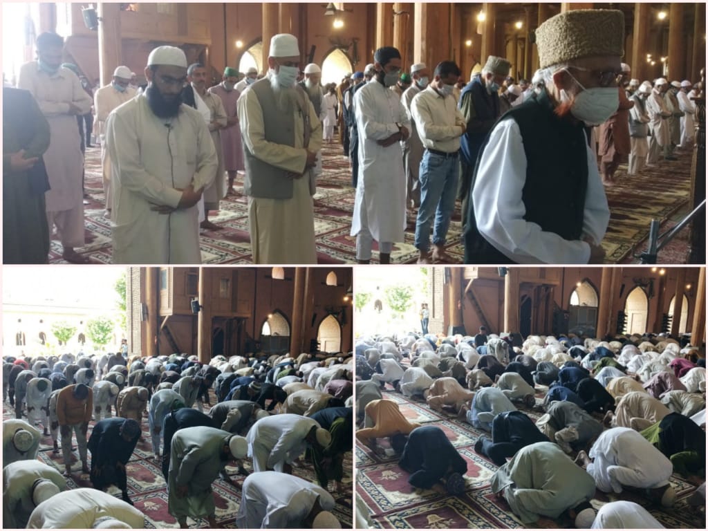 Congregational Friday prayers offered in Srinagar”s Jamia Masjid after 16 months