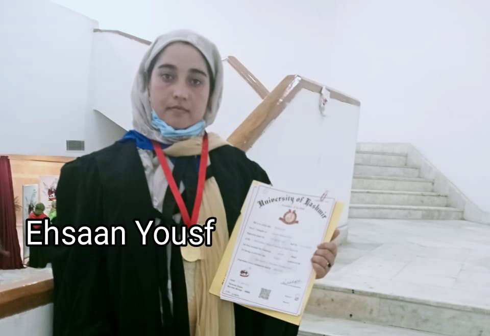 Rubiya Gul From Batwina Ganderbal Who Recivied First Gold Medal In The Field Of Bs.Nursing