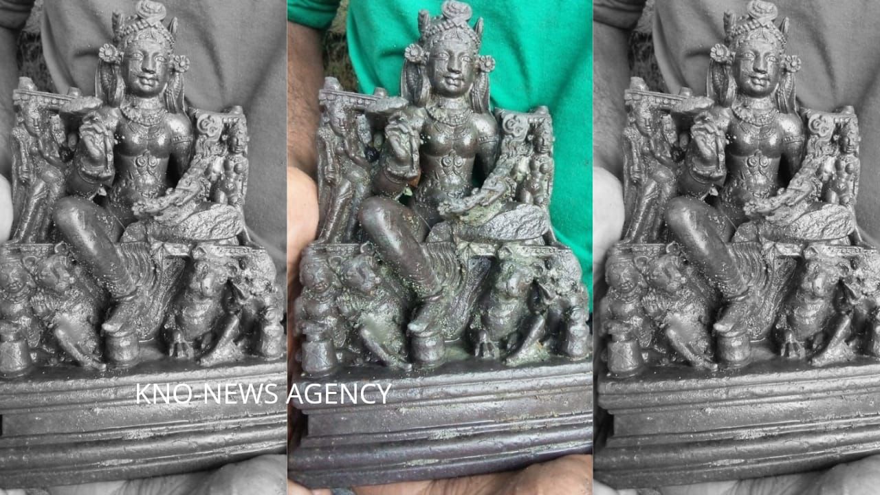 Old sculpture recovered from house of Budgam resident*