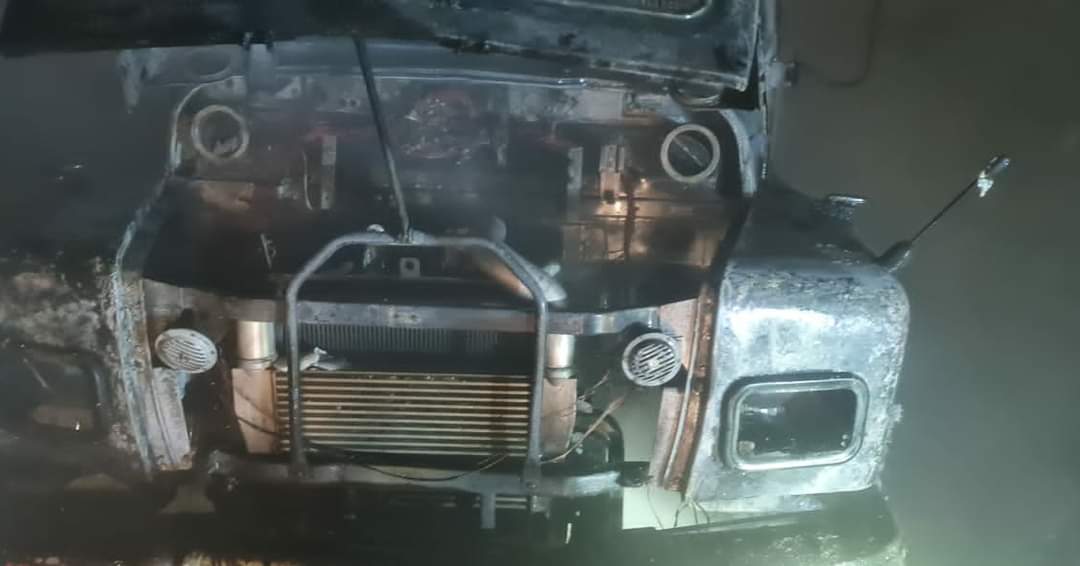 Tipper suffers extensive damage in mysterious fire incident 