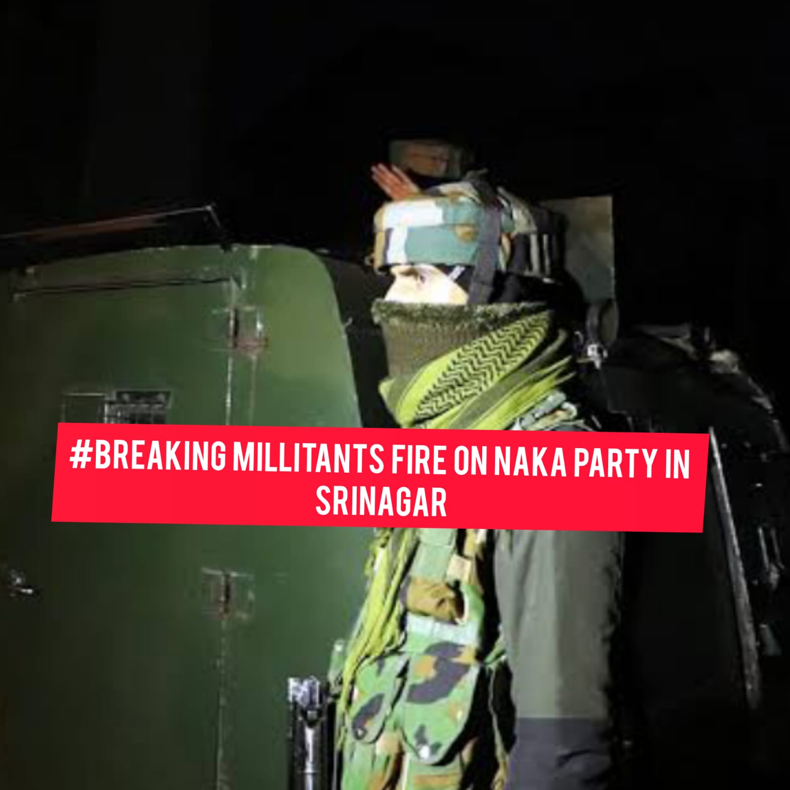 Militants fire at naka party of forces in Soura, Sgr