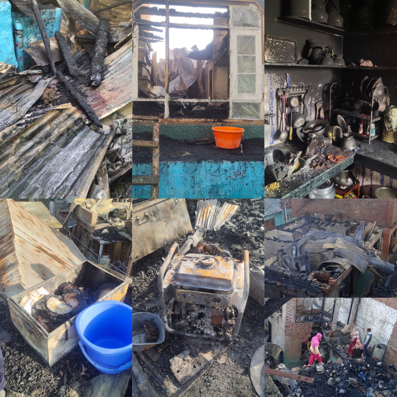 22 houses gutted in Srinagar mid-night blaze