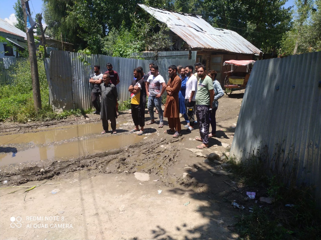 Protest: Badra Payeen Qaziabad road in shambles