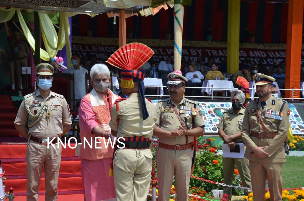 Many areas in J&K cleared off militancy, its ecosystem: J&K LG Manoj Sinha  Says more needs to be done to eradicate menace of militancy from entire region; narco-terrorism if not dealt in time, will emerge as cancer; J&K Police facing multiple challenges effectively; new recruits trained to face all challenges