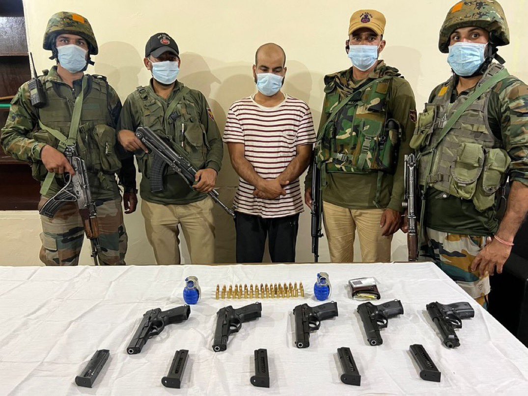 LeT Hybrid Miltant Arrested in Srinagar, Arms and Ammunition Recovered: Police