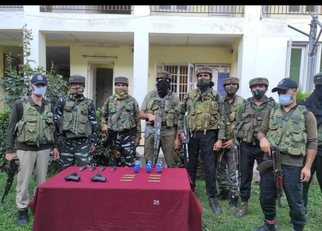 Two Hybrid Militants arrested in Handwara, arms and ammunition recovered: Police