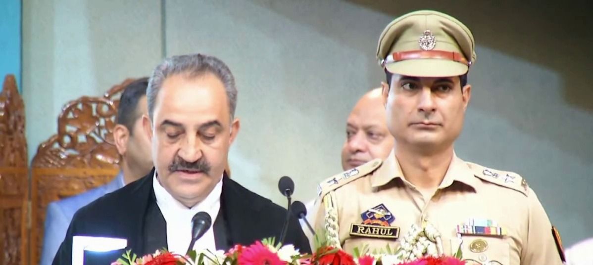 LG Manoj Sinha administers oath of office to Justice Ali Muhammad Magray as CJ