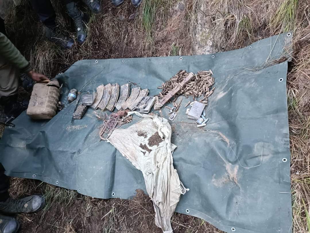 Security Forces Busted Hideout in Ramban, Huge Cache of Ammunition, explosive & related material recovered