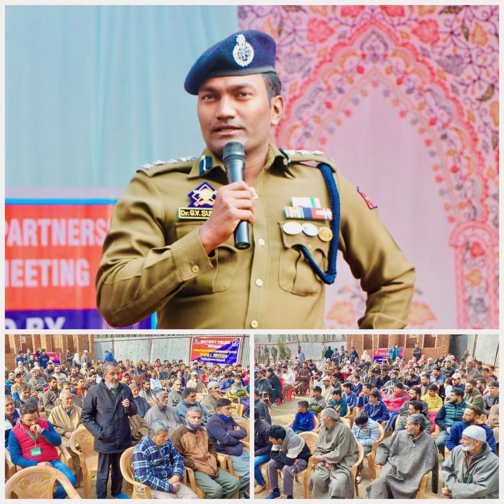 Kulgam Police held a Police Community Partnership Group (PCPG) Meeting at Redwani , Qaimoh