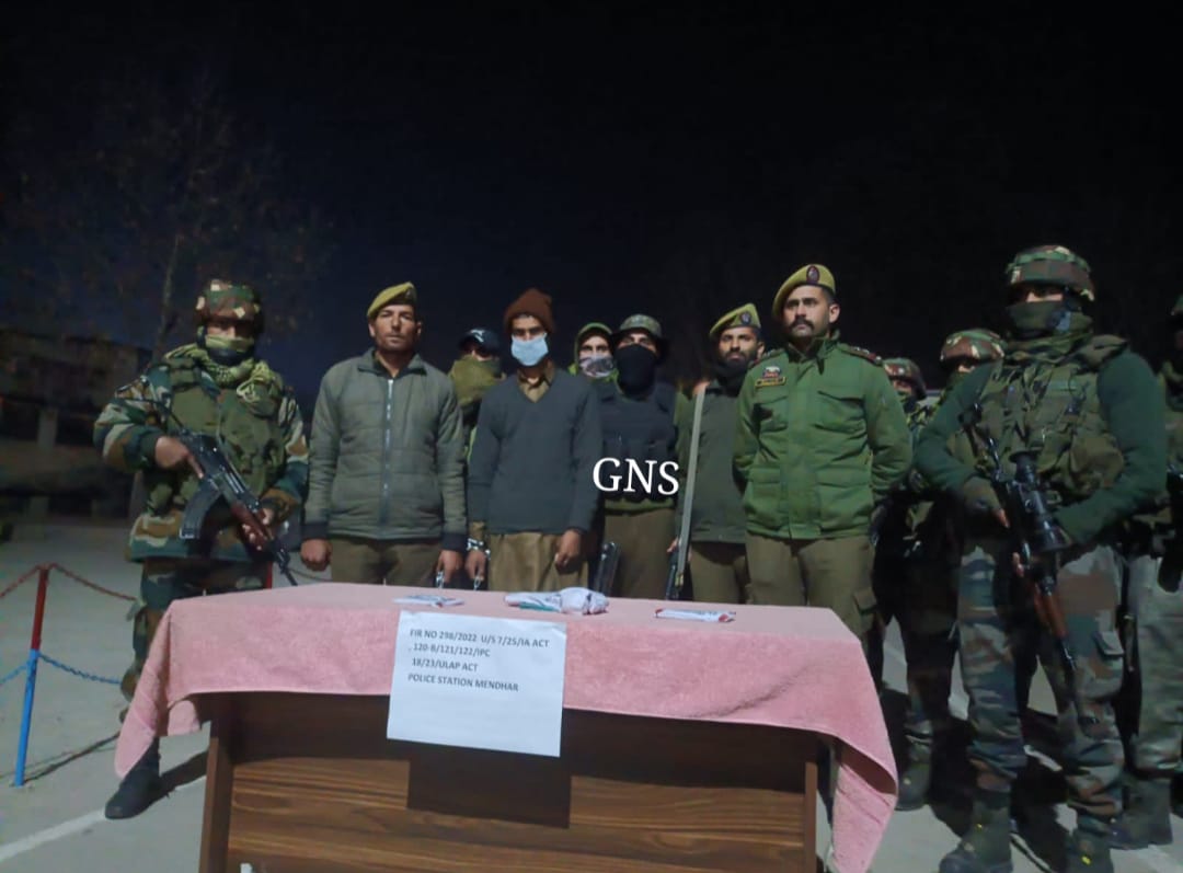 Militant Associate Held in Mendhar Poonch, Pistol With 8 Live Rounds Recovered: Police