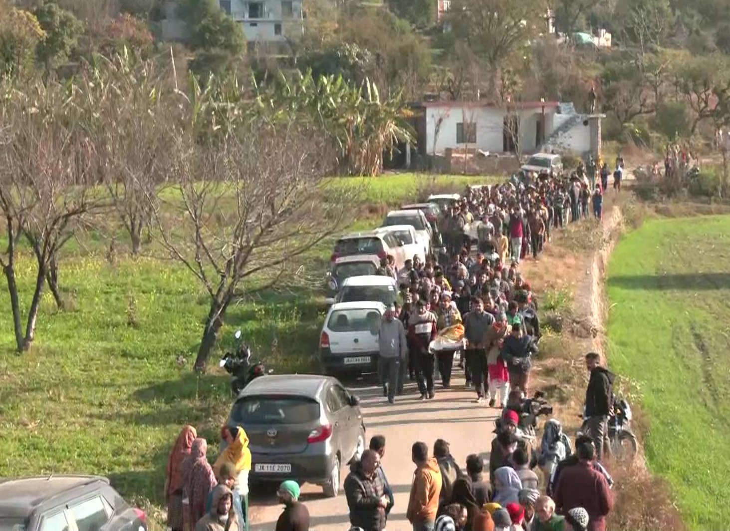 Rajouri Attack: DGP, Div Com, ADGP Jammu among hundreds gather for last rites of slain civilians