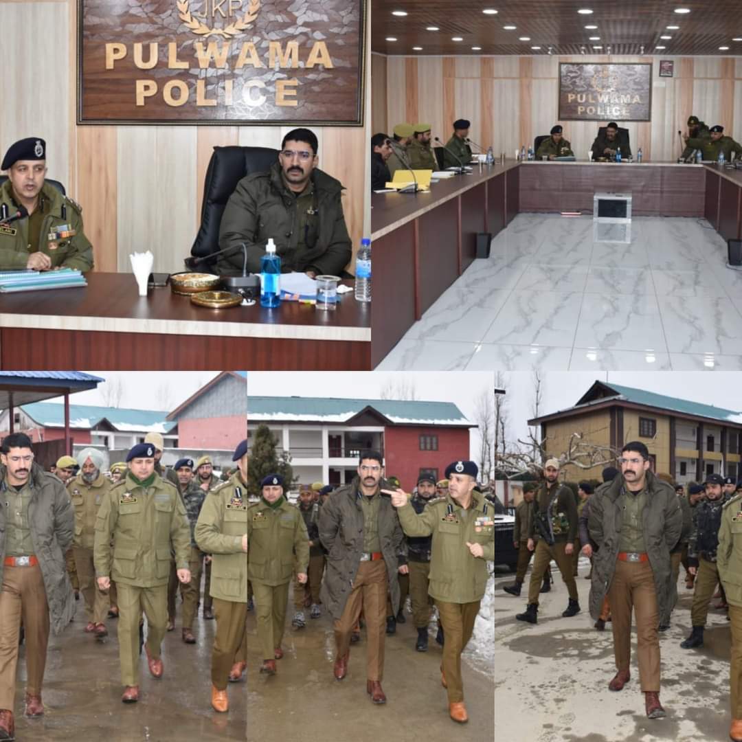 Deputy Inspector General of Police SKR Anantnag Rayees Mohammad Bhat-IPS visited district Pulwama and chaired a Crime & security review meeting at conference hall DPL Pulwama.