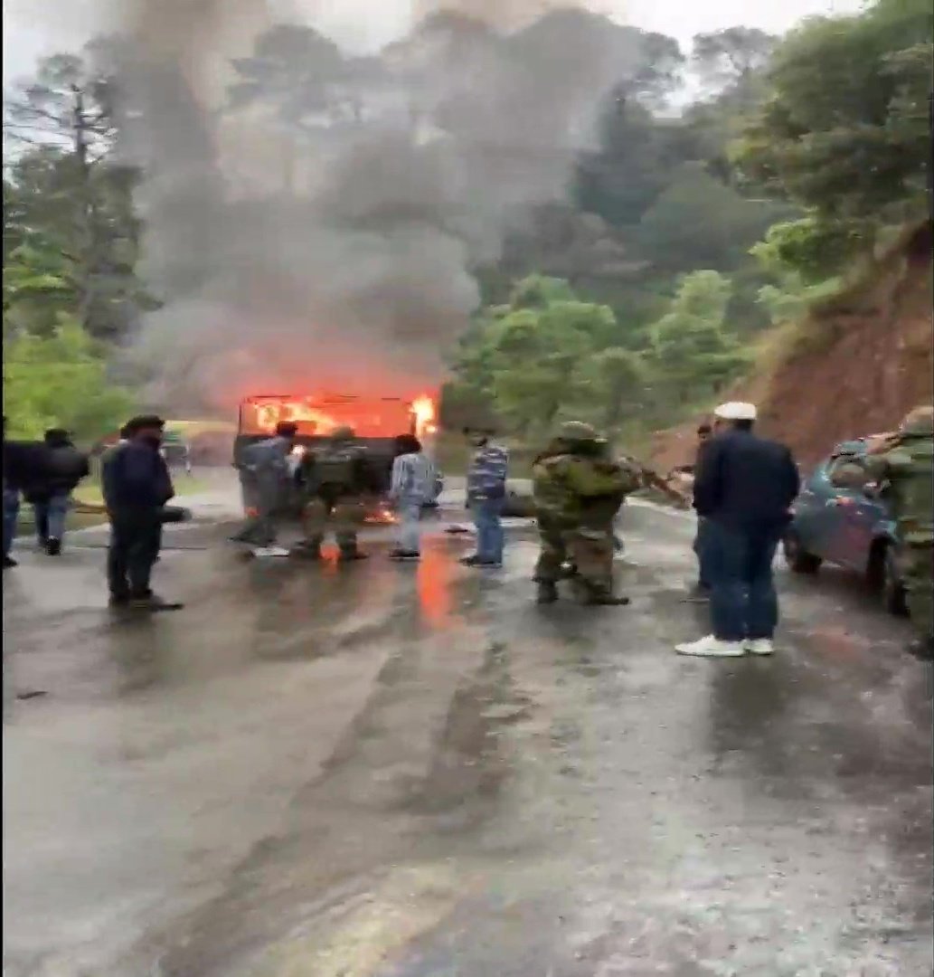 4 Soldiers Killed After Vehicle Catches Fire In Poonch