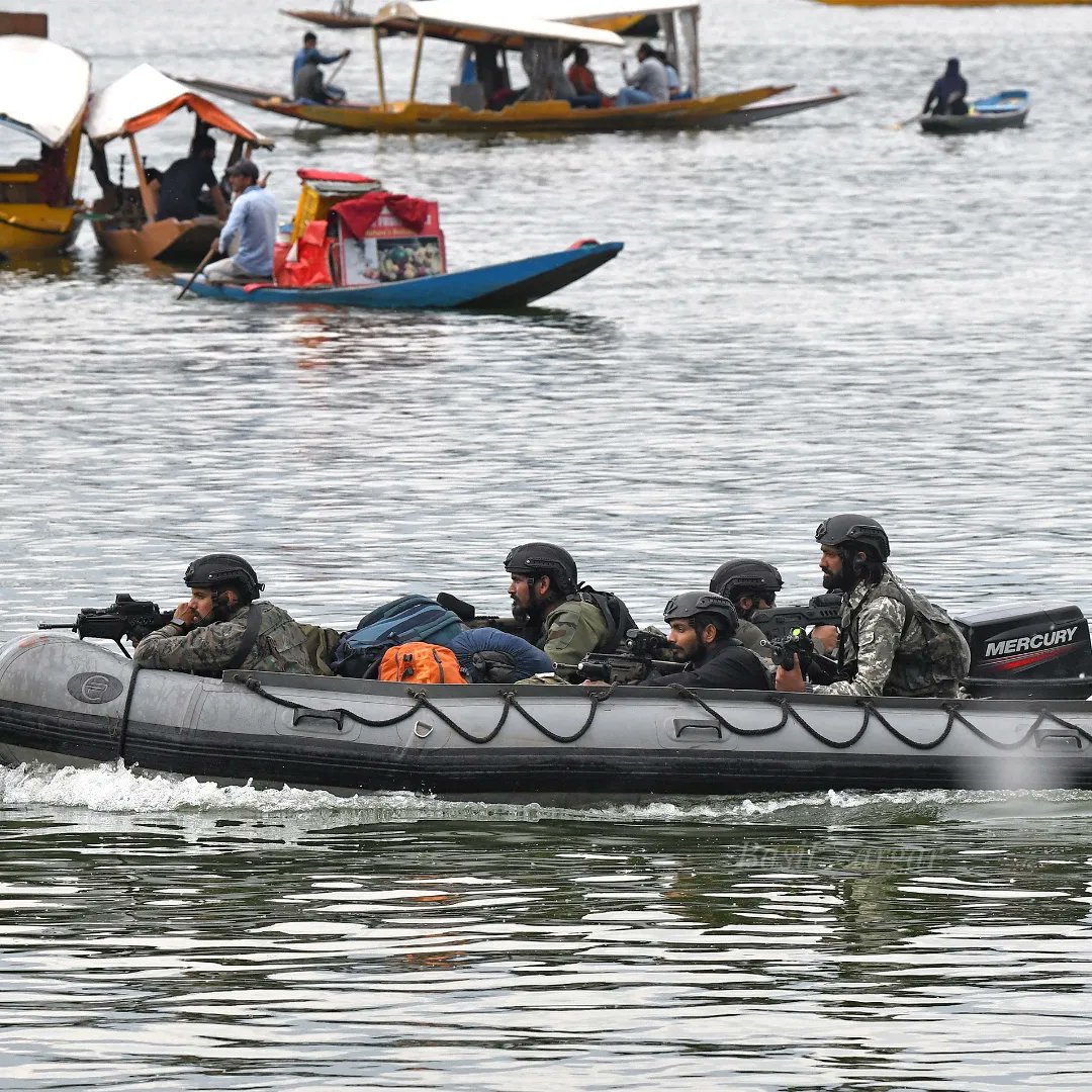 G-20 meet: Elite Marine Commandos secure Dal Lake in Srinagar