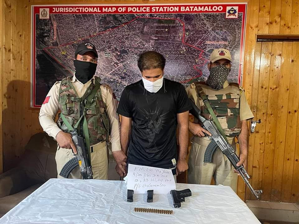 Al-Badr Hybrid Militant Arrested in Batmaloo Srinagar: Police