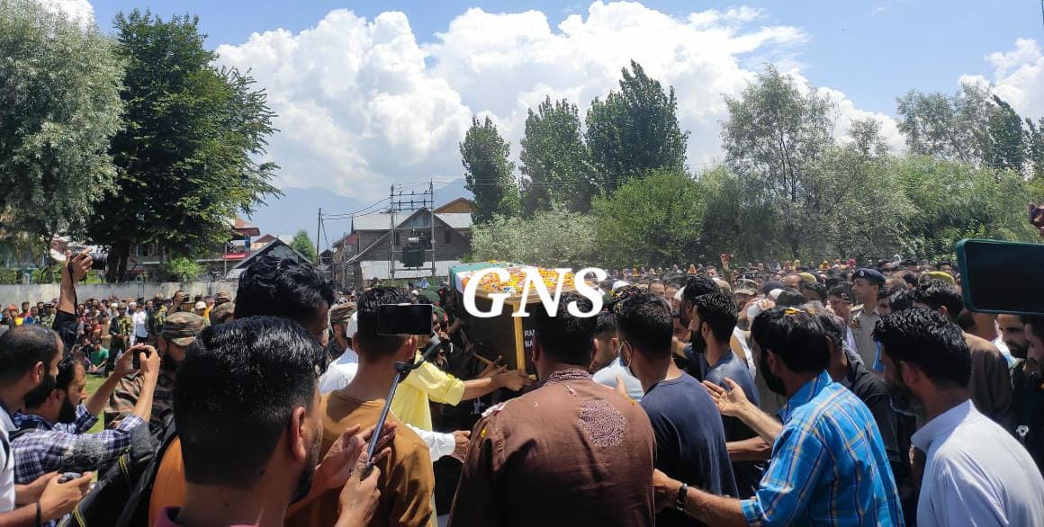 Soldier from Bandipora, Killed in Kulgam Operation, Laid to Rest With Full Military Honours
