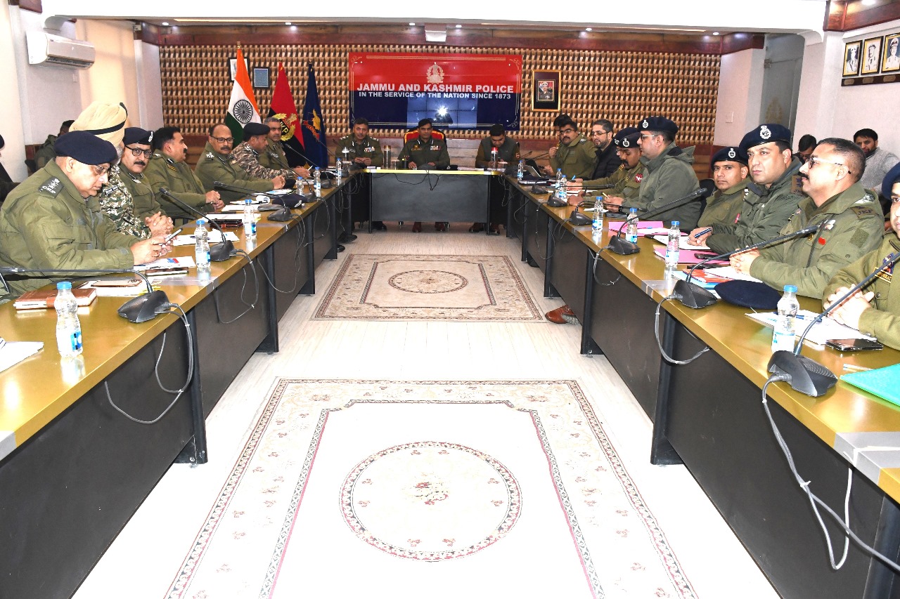 ADGP Law & Order Chairs Joint Security Review Meeting At PCR Kashmir