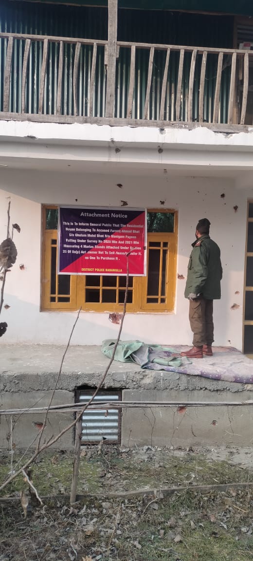 Residential House, Vehicle, Falling Within Ambit of Proceeds of Militancy, Attached in Baramulla: Police