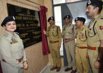 DGP visits Reasi, presides over officers meeting, interacts with Jawans; inaugurates different facilities