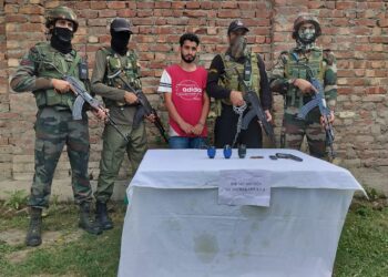 Terror Associate of LeT/TRF Outfit arrested in Baramulla- Arms and Ammunition Recovered.