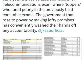 Iltija Mufti alleges discrepancies in JKP Telecommunication exam