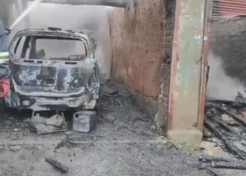 Fire Devours House, Shops, and Car in Baramulla’s Chakura Village
